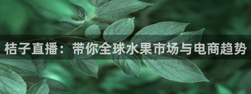 nba直播球友直播：桔子直播：带你全球水果市场与电商趋势